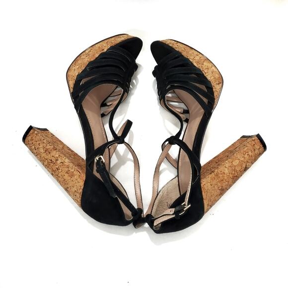 Charles David | Strappy Platform Leather Chunky Heels - Picture 3 of 13